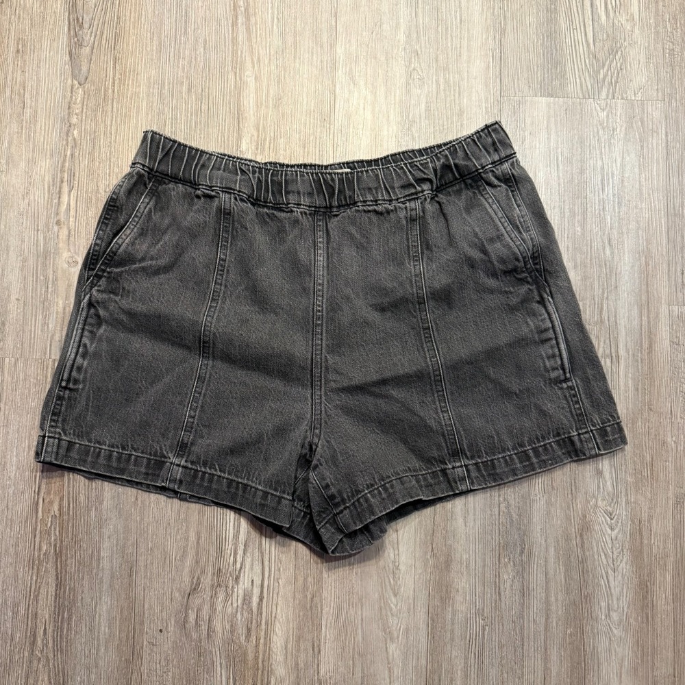 Madewell Black Denim Pull On Shorts